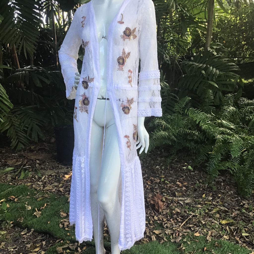 Vintage Muche Machette Lace With Sequins Coat/ Dress